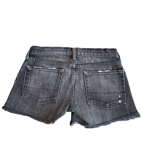 Arden B Black Jean Shorts Distressed Mid Rise Size 2 - Picture 2 of 8